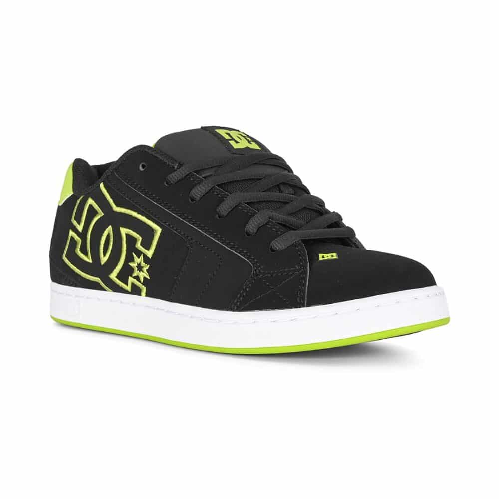 DC Net Skate Shoes - Black/Lime Green