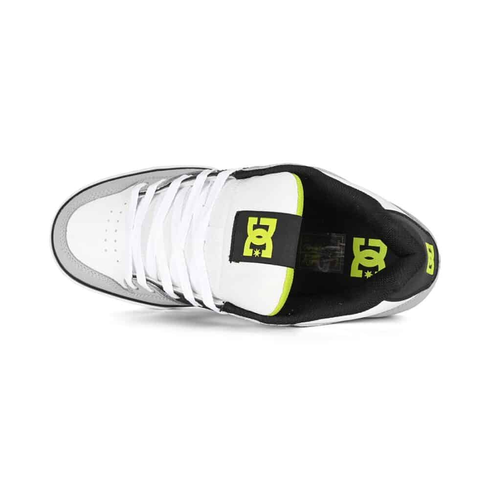 DC Pure Skate Shoes - White/Lime