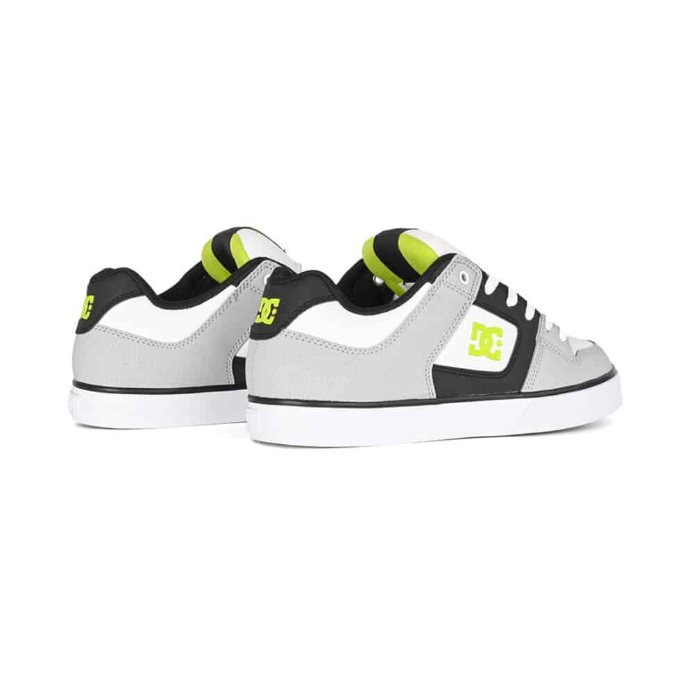 DC Pure Skate Shoes - White/Lime