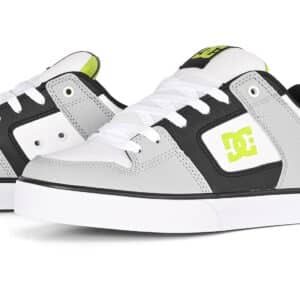 DC Pure Skate Shoes - White/Lime