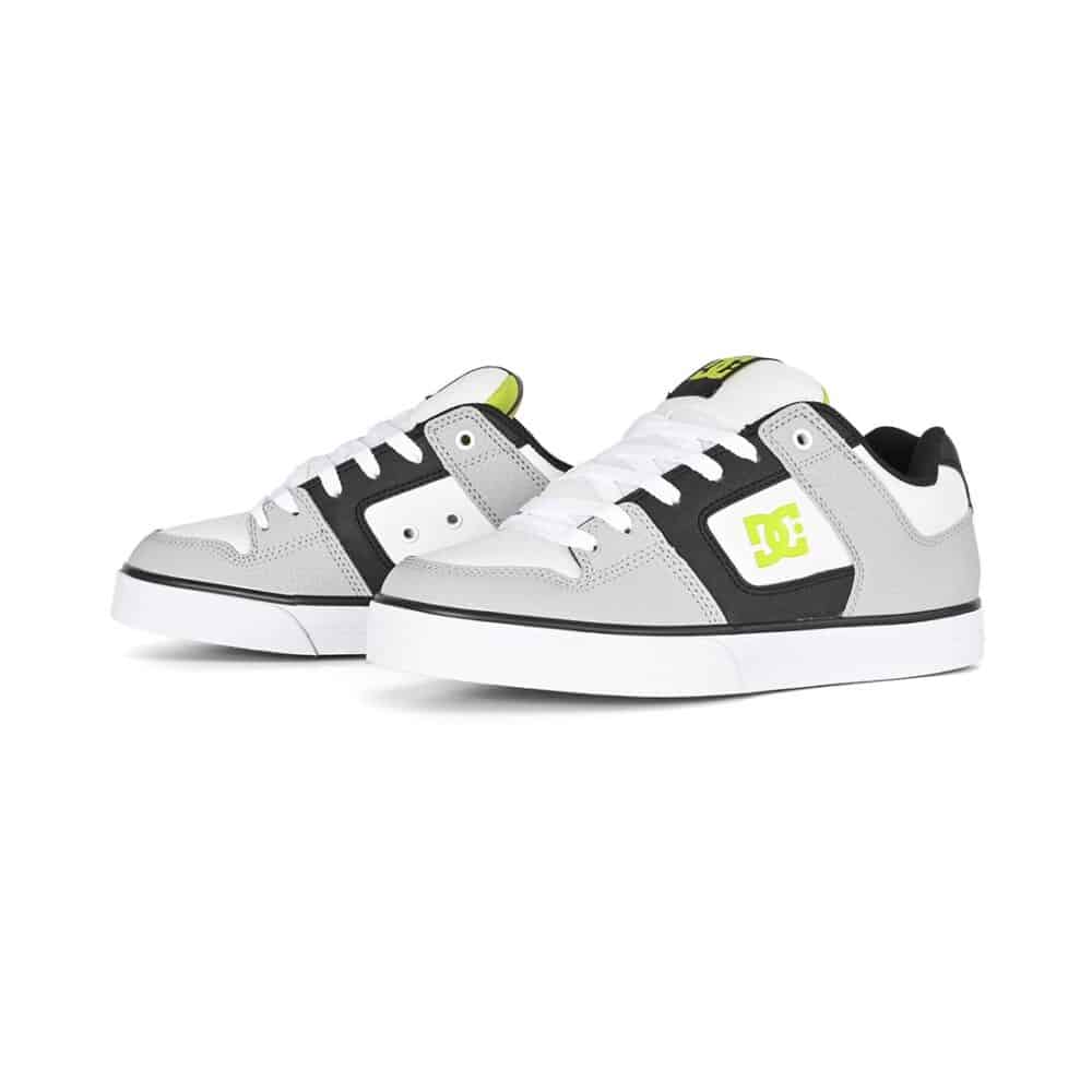 DC Pure Skate Shoes - White/Lime