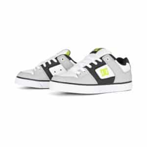 DC Pure Skate Shoes - White/Lime