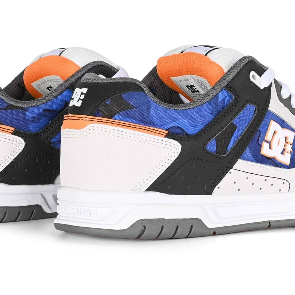 DC Stag Skate Shoes - White/Black/Orange