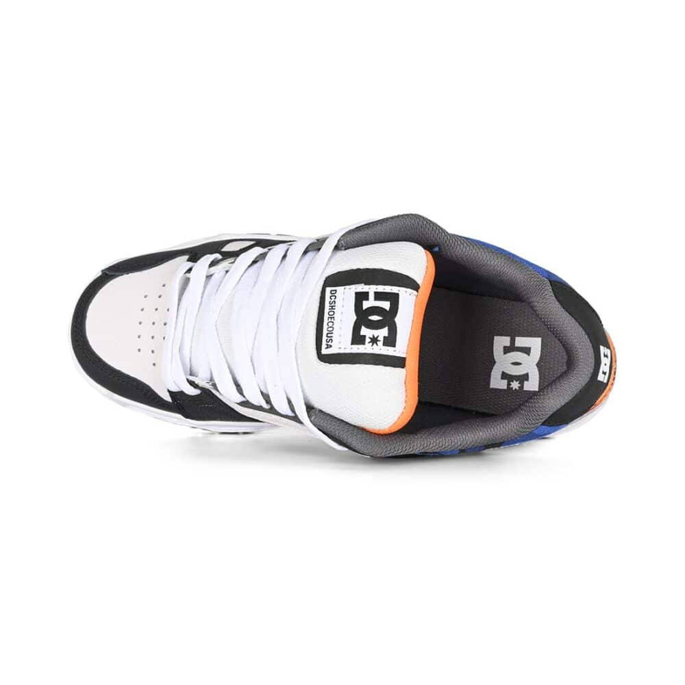 DC Stag Skate Shoes - White/Black/Orange