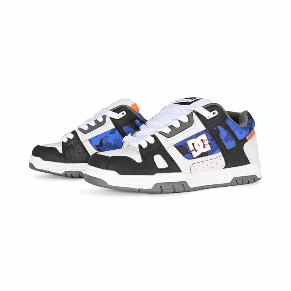 DC Stag Skate Shoes - White/Black/Orange
