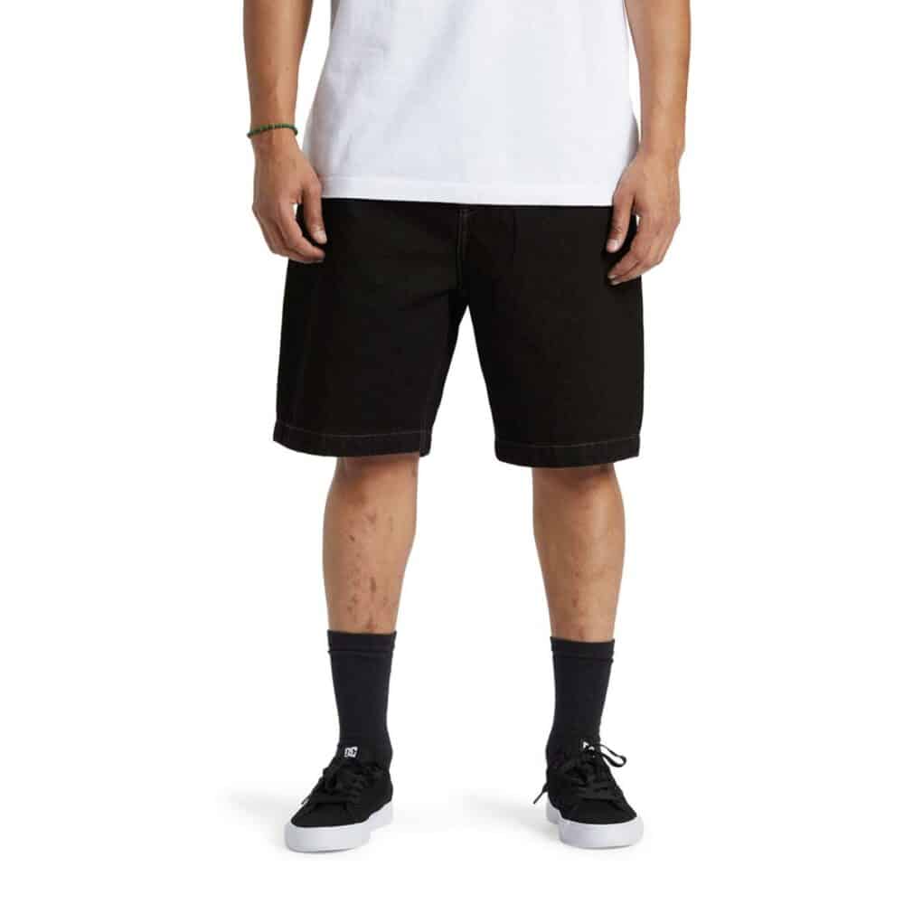 DC Worker Baggy Denim Shorts - Black Tint