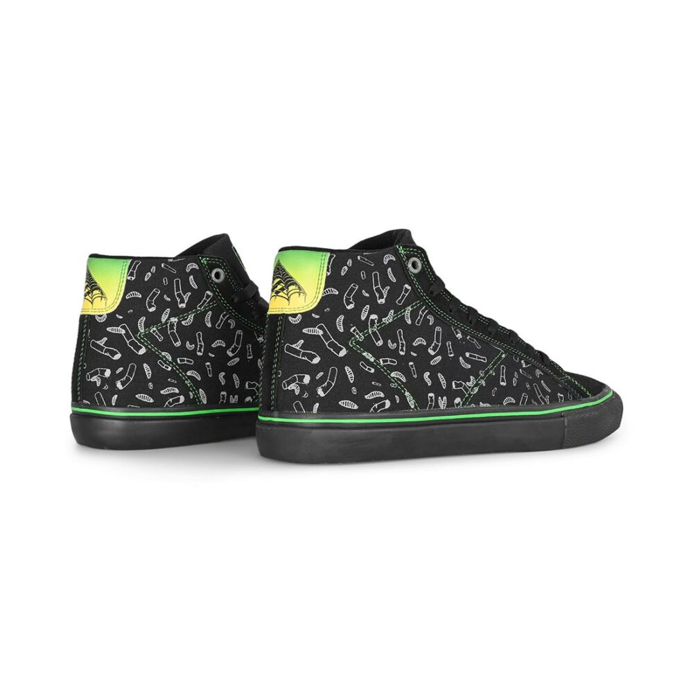Emerica x Creature Omen Hi Skate Shoes - Black/Black