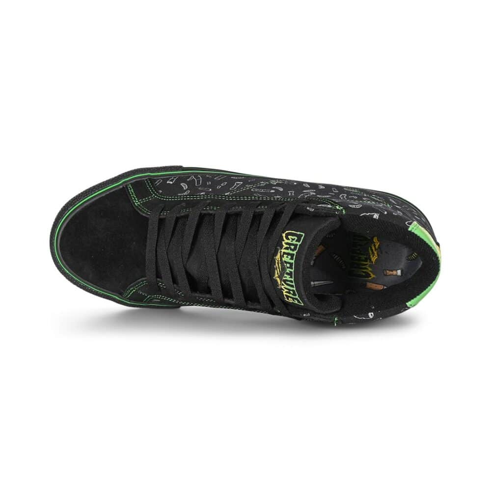 Emerica x Creature Omen Hi Skate Shoes - Black/Black