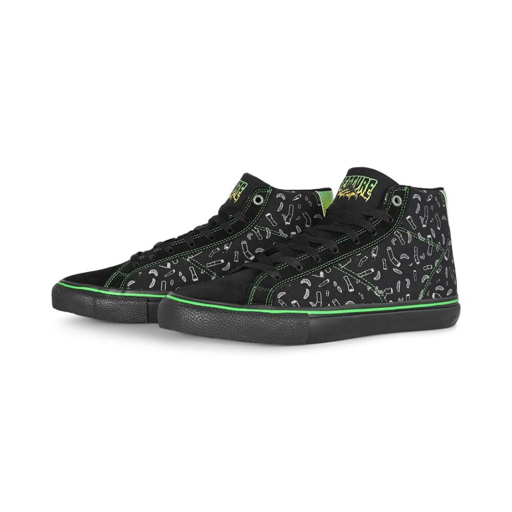 Emerica x Creature Omen Hi Skate Shoes - Black/Black