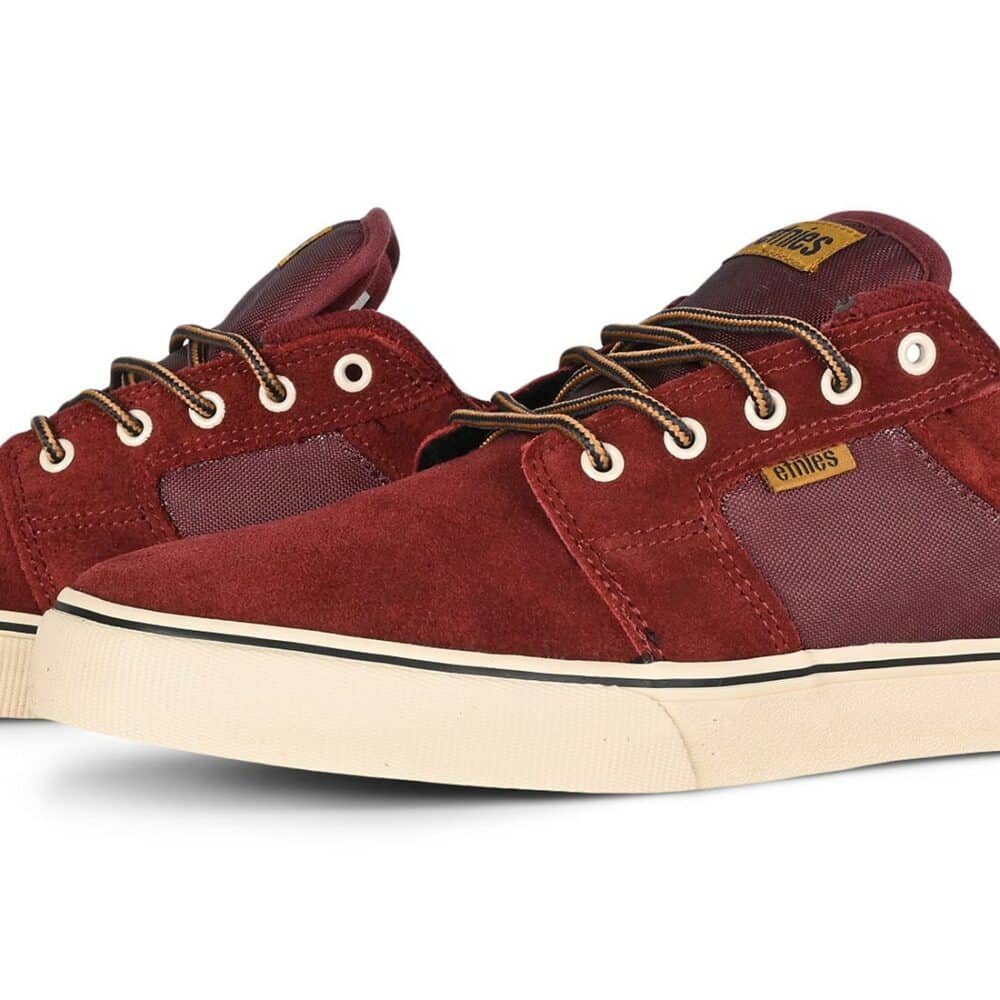 Etnies Barge LS Skate Shoes - Burgundy/Brown