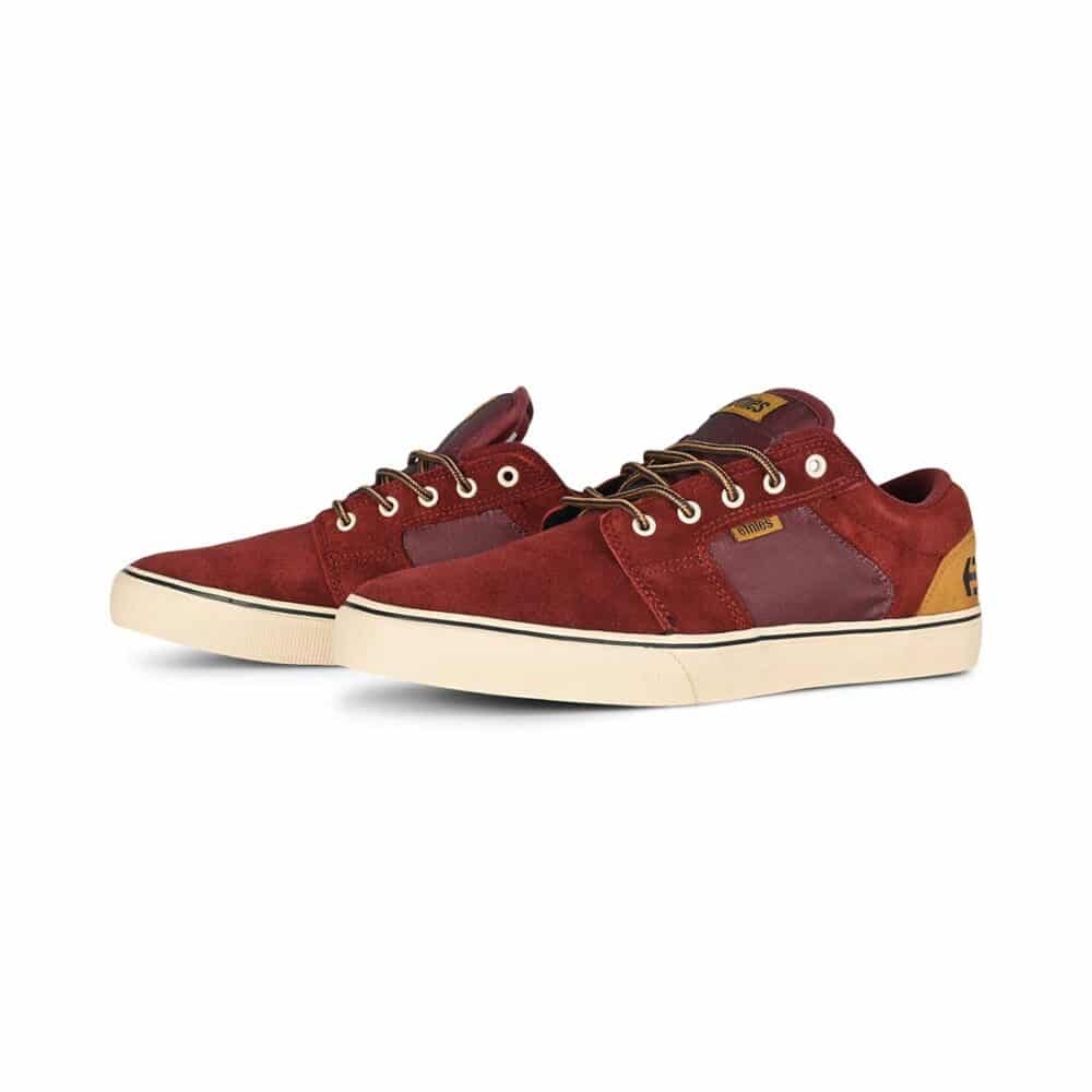Etnies Barge LS Skate Shoes - Burgundy/Brown