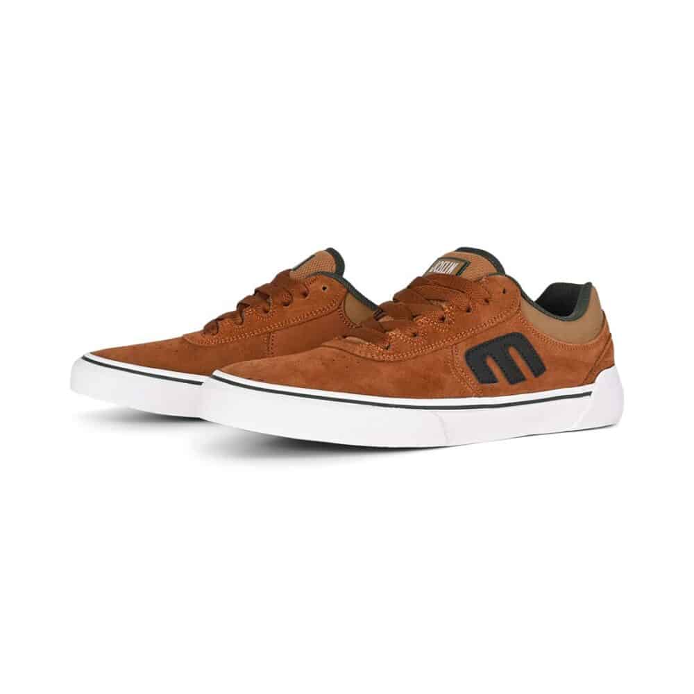 Etnies Joslin Vulc Skate Shoes - Brown/Green