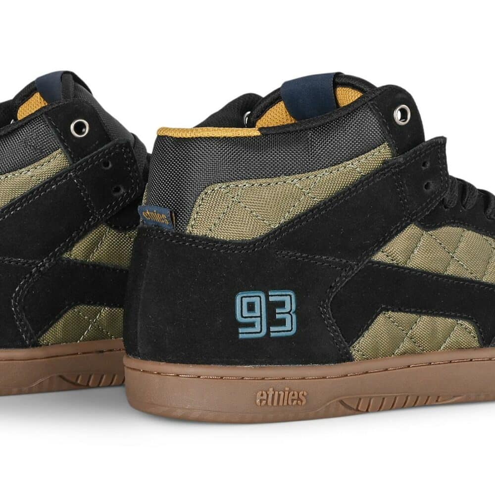 Etnies MC Rap High Skate Shoes - Black/Green/Gum