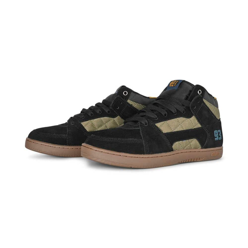 Etnies MC Rap High Skate Shoes - Black/Green/Gum
