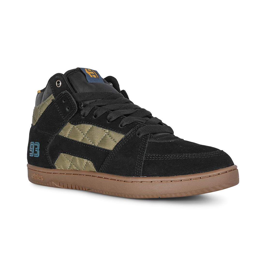Etnies MC Rap High Skate Shoes Black Green Gum