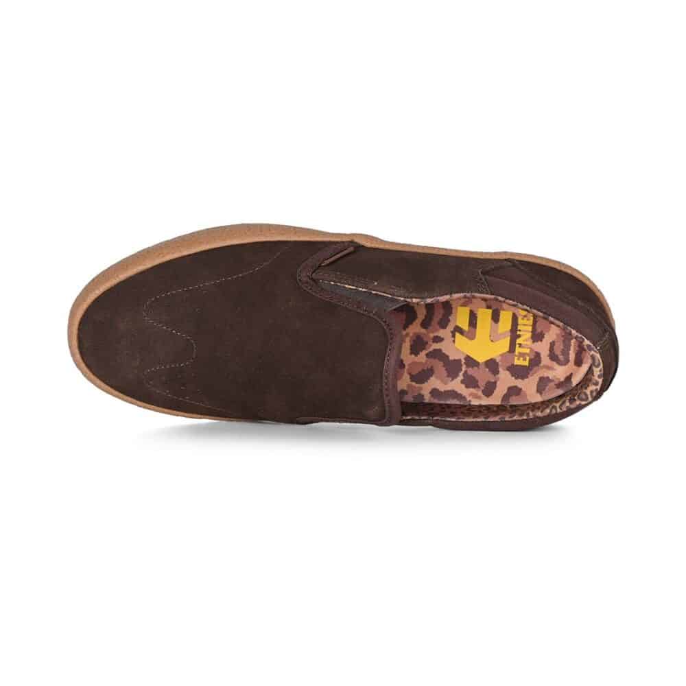 Etnies x Dystopia Marana Slip-On Skate Shoes - Brown/Gum