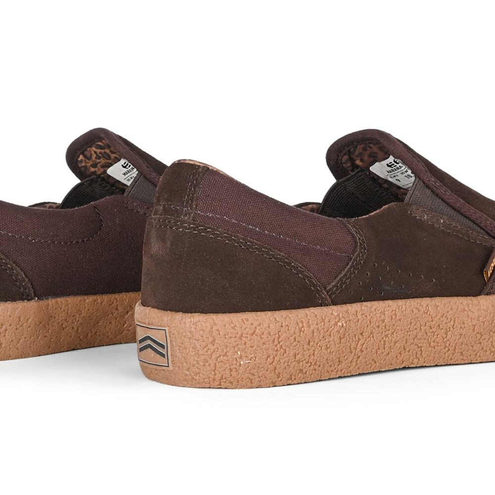 Etnies x Dystopia Marana Slip-On Skate Shoes - Brown/Gum