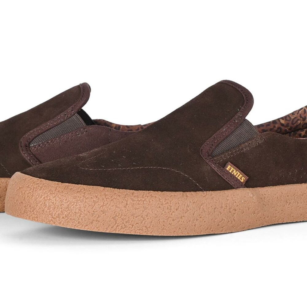 Etnies x Dystopia Marana Slip-On Skate Shoes - Brown/Gum