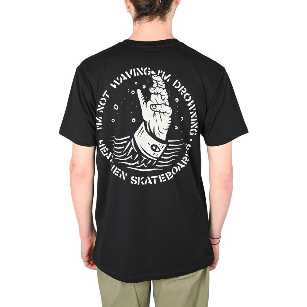 Heathen Drowning Short-Sleeved T-Shirt - Black