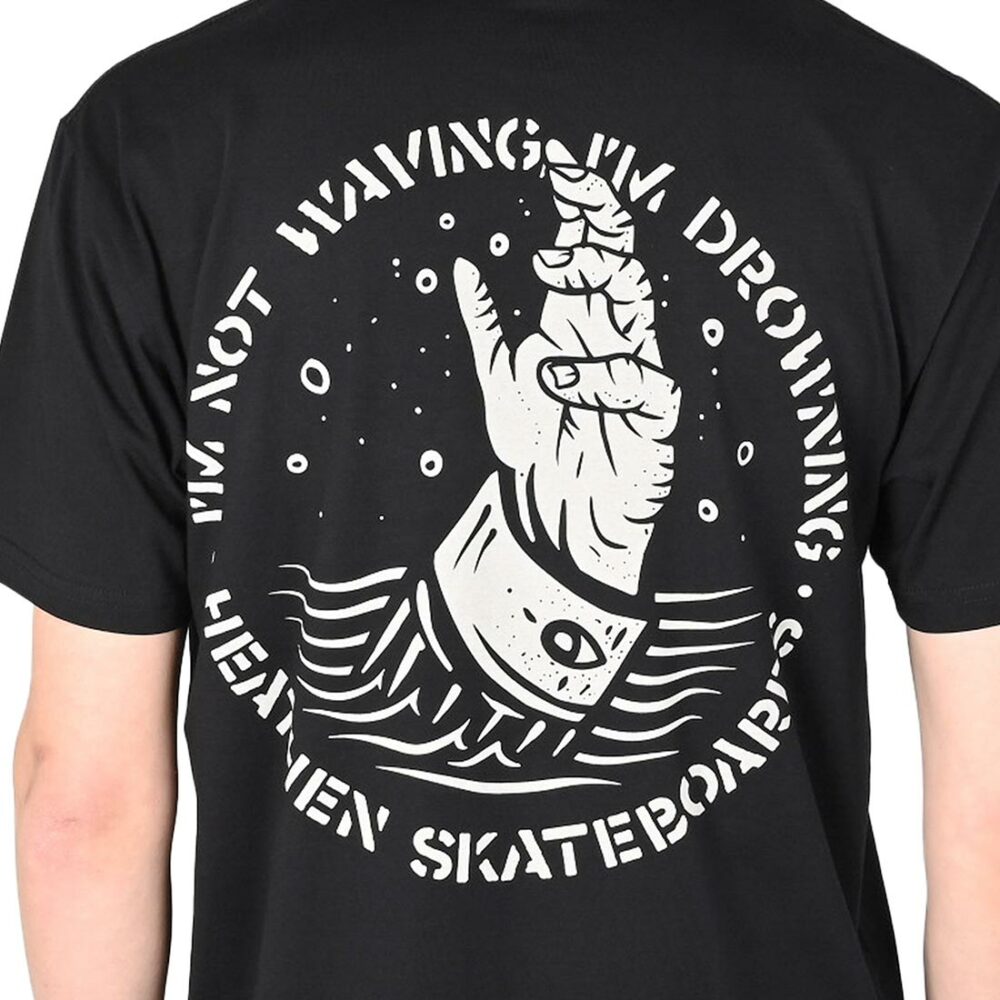 Heathen Drowning Short-Sleeved T-Shirt - Black
