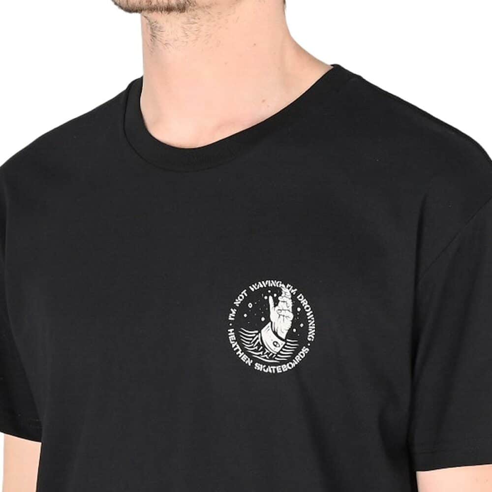 Heathen Drowning Short-Sleeved T-Shirt - Black