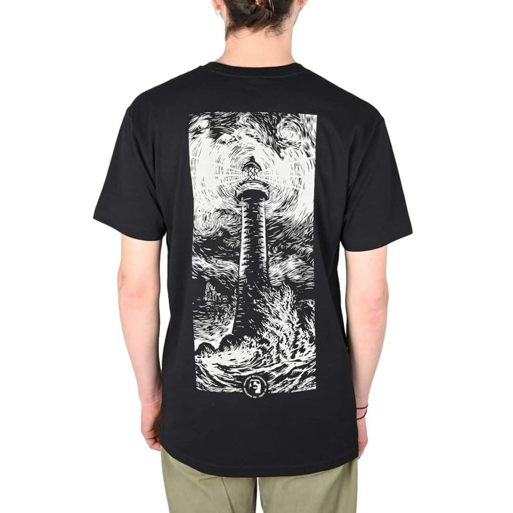 Heathen Lighthouse Short-Sleeved T-Shirt - Black