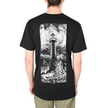 Heathen Lighthouse Short-Sleeved T-Shirt - Black