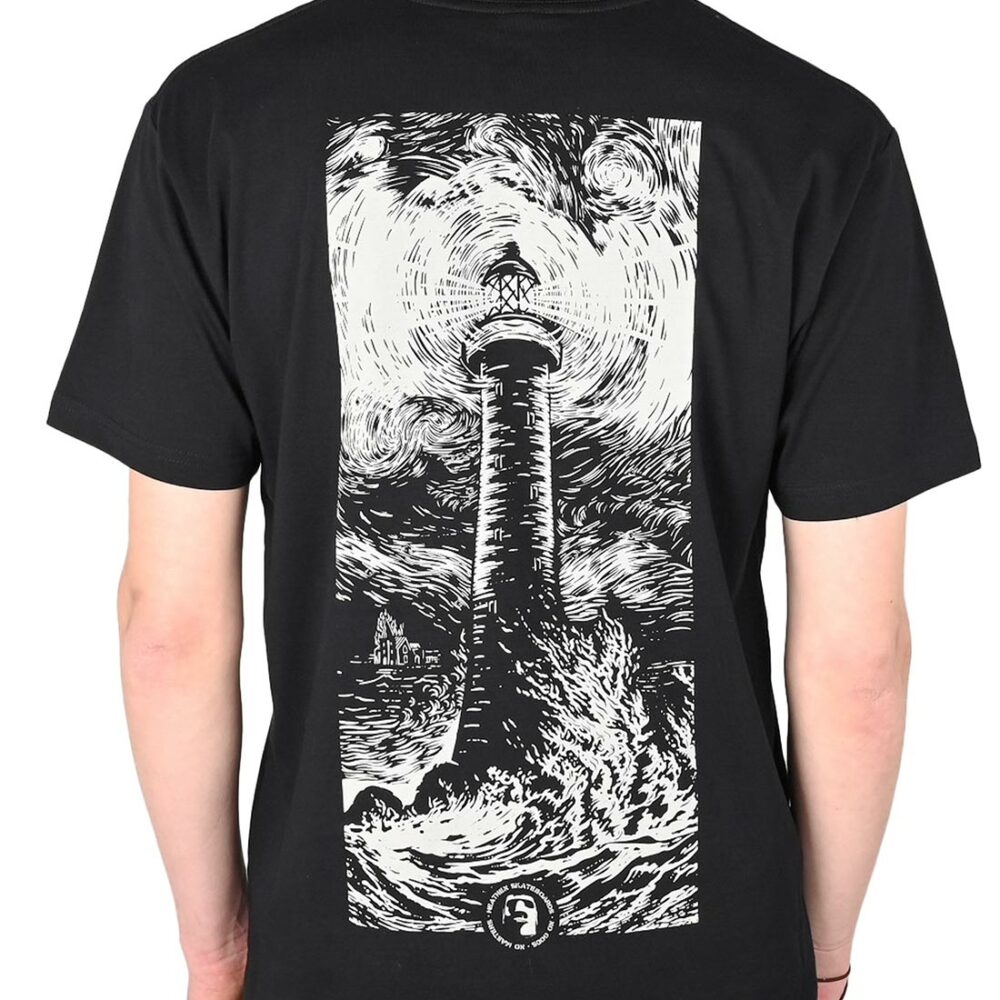 Heathen Lighthouse Short-Sleeved T-Shirt - Black