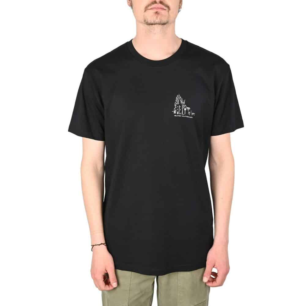 Heathen Lighthouse Short-Sleeved T-Shirt - Black