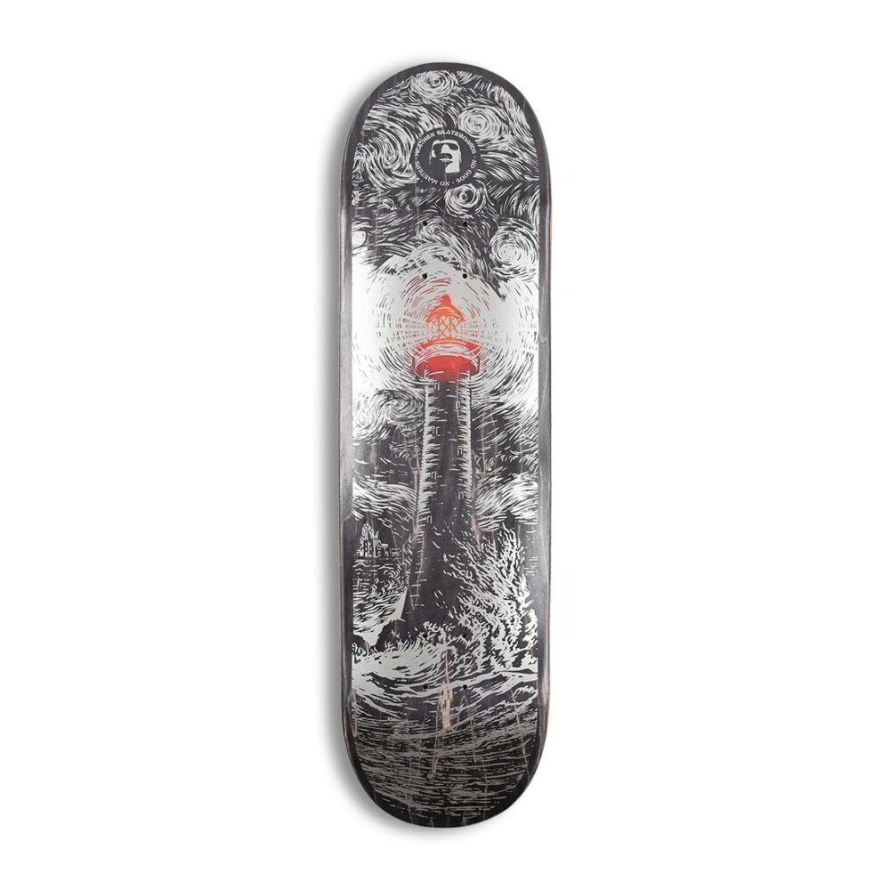 Heathen Lighthouse on Roundhead 8.75" Skateboard Deck