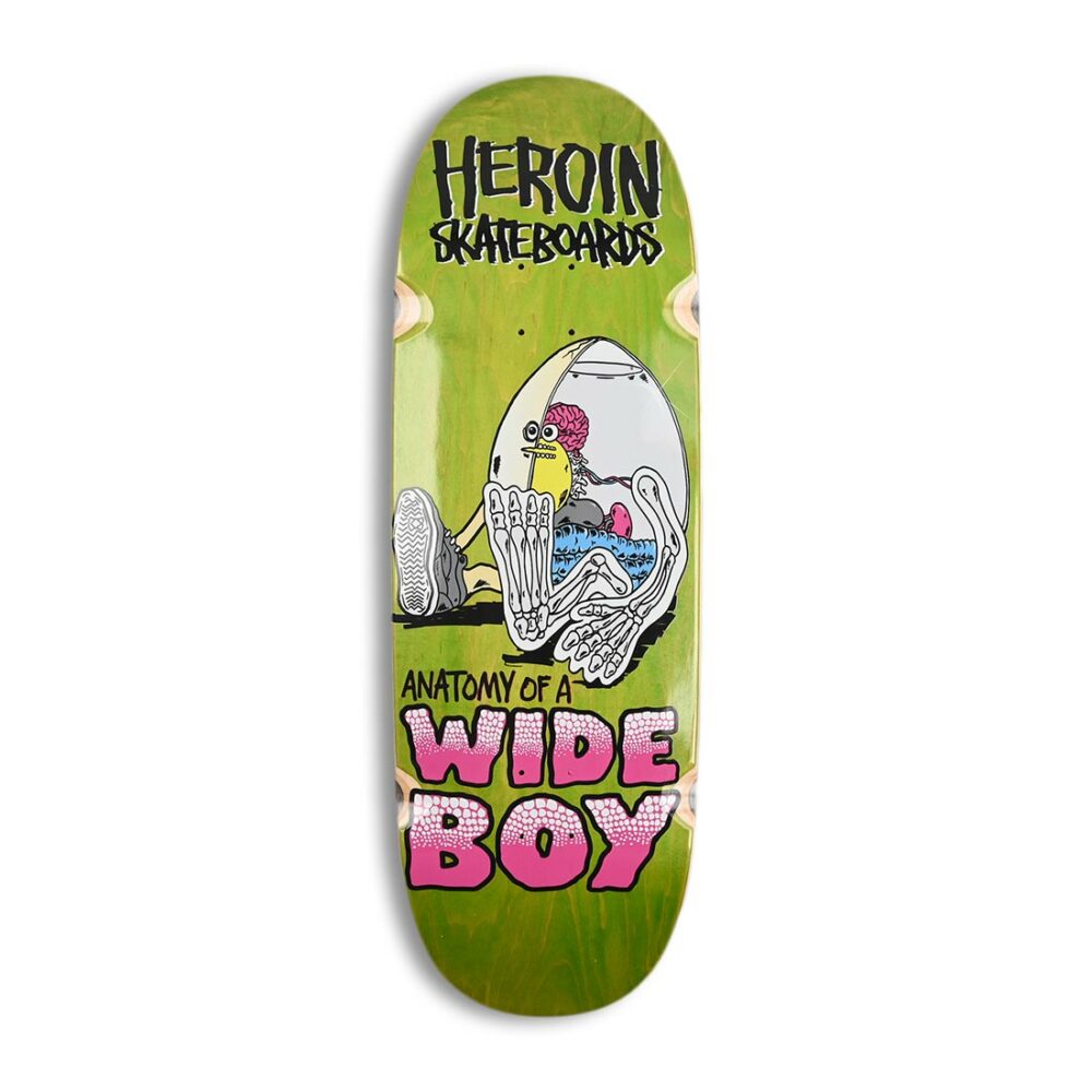 Heroin Skateboards Anatomy of a Wide Boy Egg 10.4" Deck