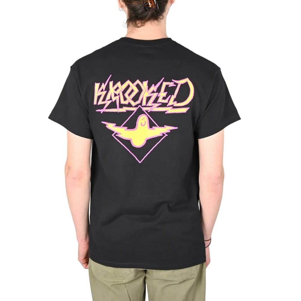 Krooked Bird Lightening S/S T-Shirt - Black/Magenta/Yellow