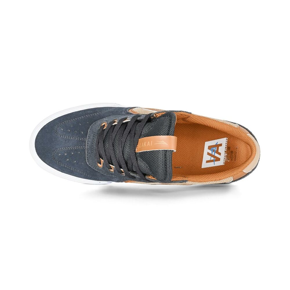 Lakai Atlantic Vulc Skate Shoes - Charcoal/Tan