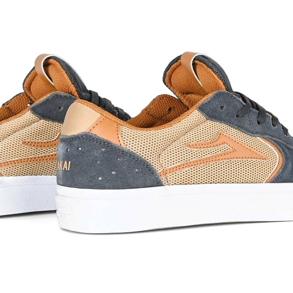 Lakai Atlantic Vulc Skate Shoes - Charcoal/Tan