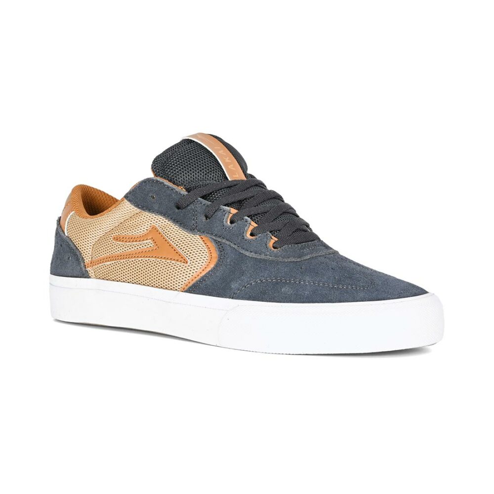 Lakai Atlantic Vulc Skate Shoes - Charcoal/Tan