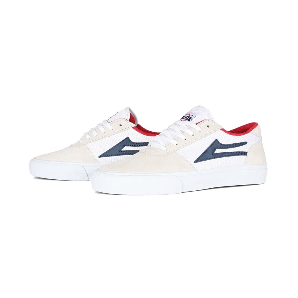 Lakai Manchester Skate Shoes - White/Navy