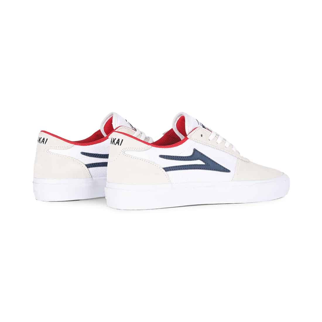 Lakai Manchester MS1230200A00 Men's White Skate Sneakers – Leather, Low Top, Lace-Up