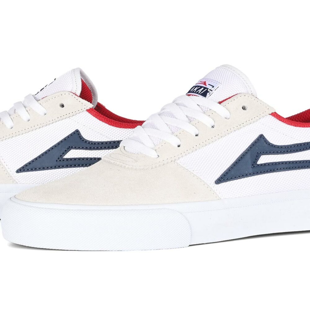 Lakai Manchester Skate Shoes - White/Navy