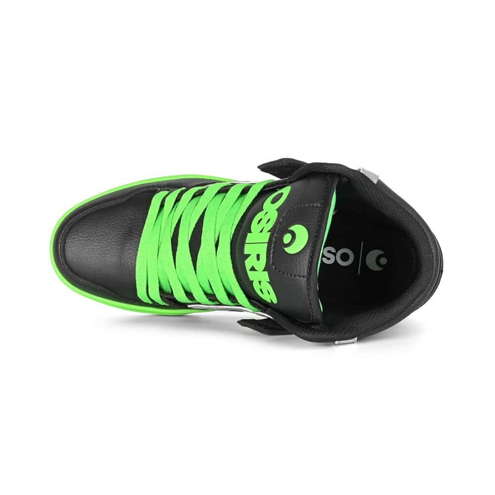 Osiris Clone High Top Shoes - Black/Black/Green