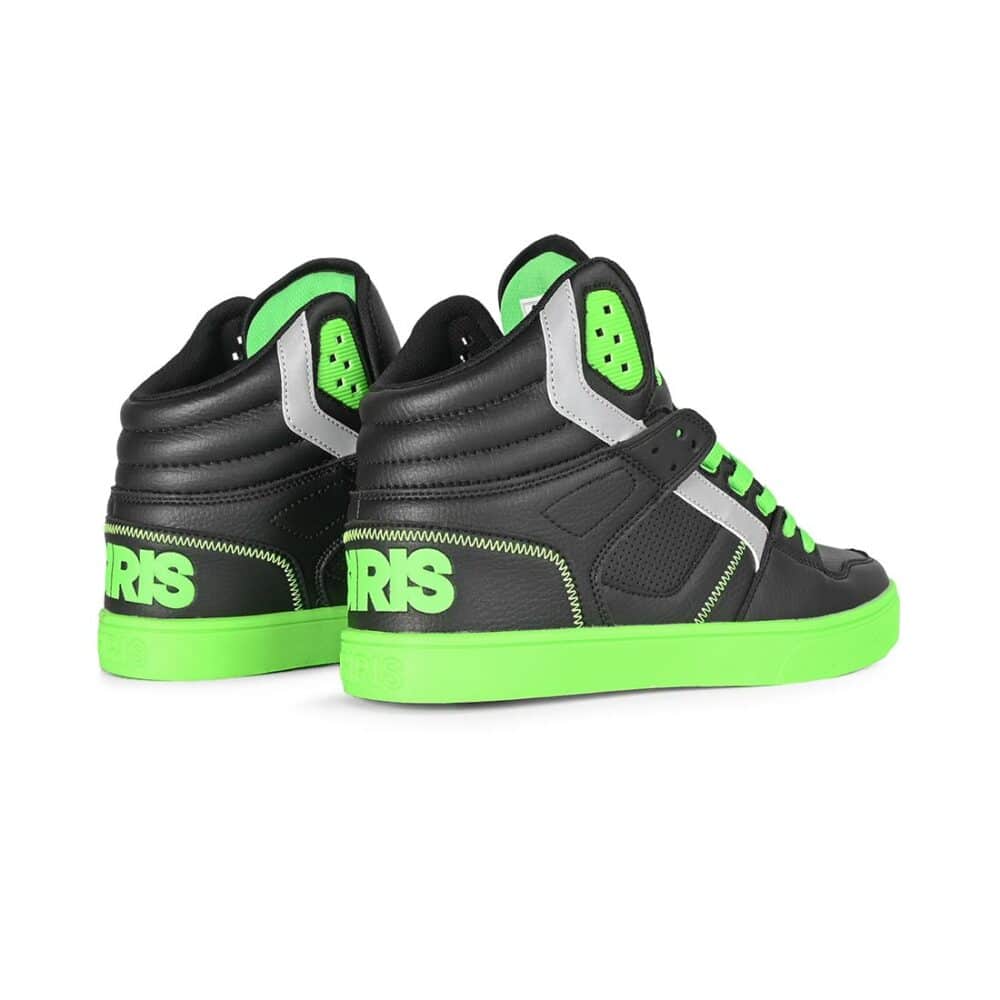 Osiris Clone High Top Shoes - Black/Black/Green