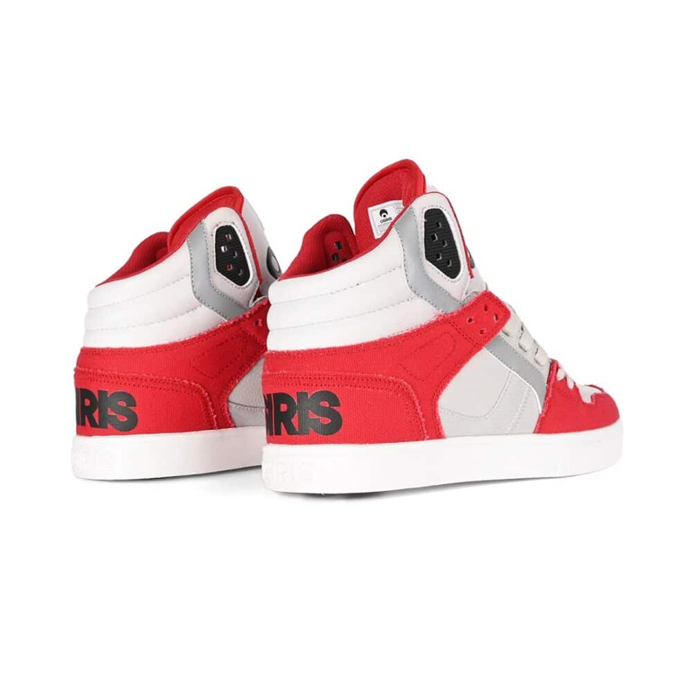 Osiris Clone High Top Shoes - White/Red/Navy