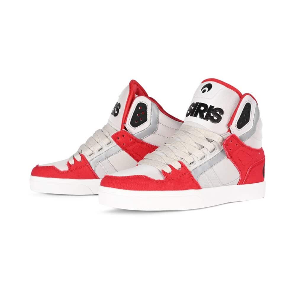 Osiris Clone High Top Shoes - White/Red/Navy