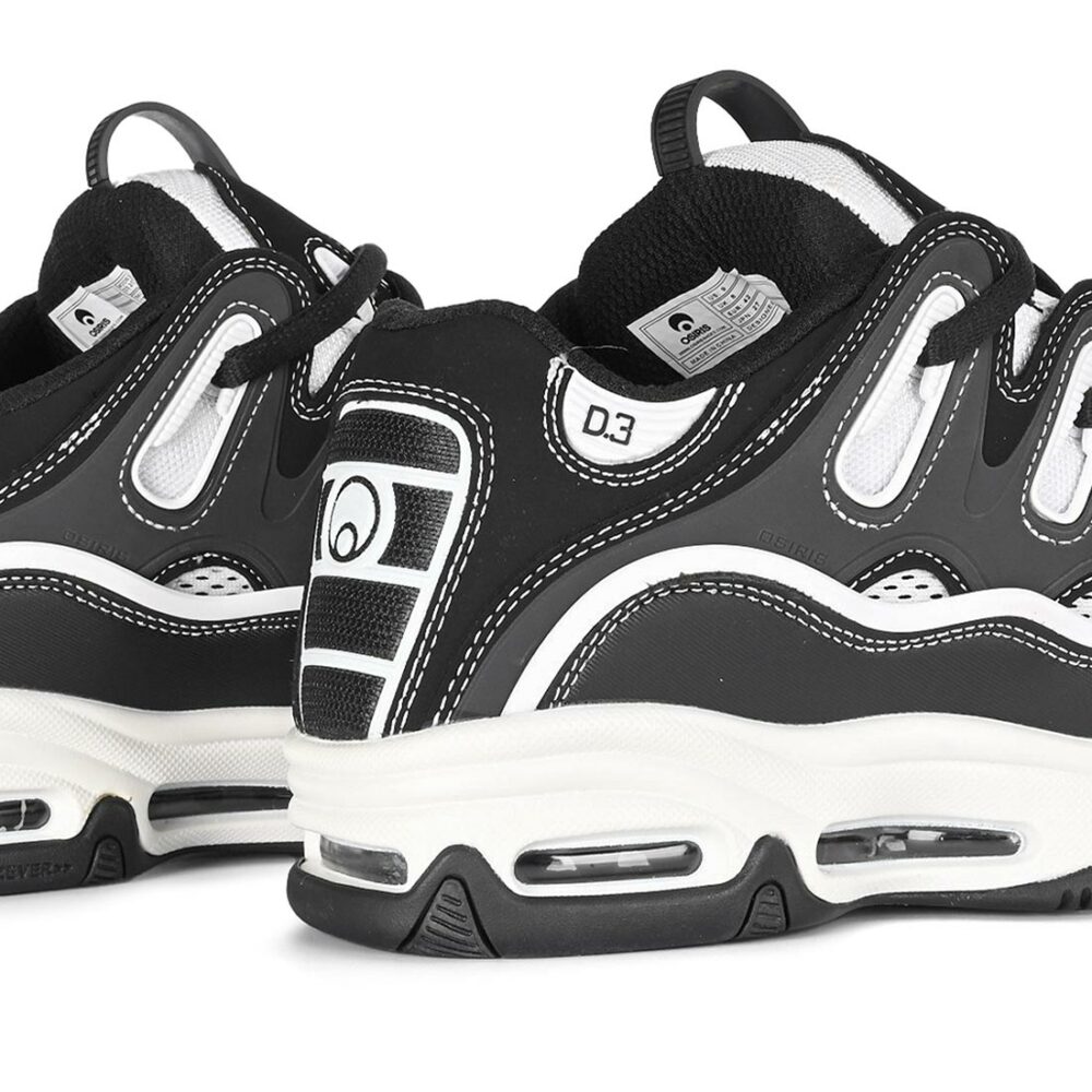 Osiris D3 2001 Skate Shoes - Black/Black/White