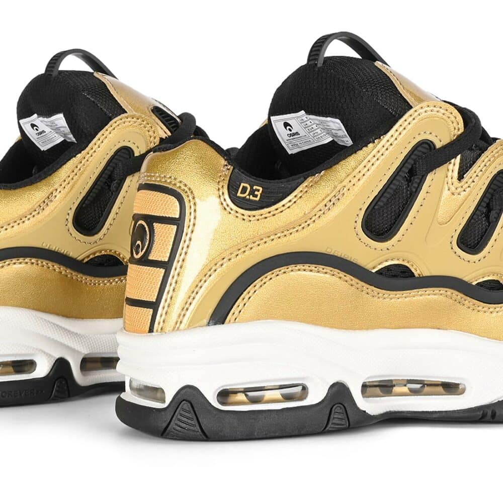 Osiris D3 2001 Skate Shoes - Gold/Black/White