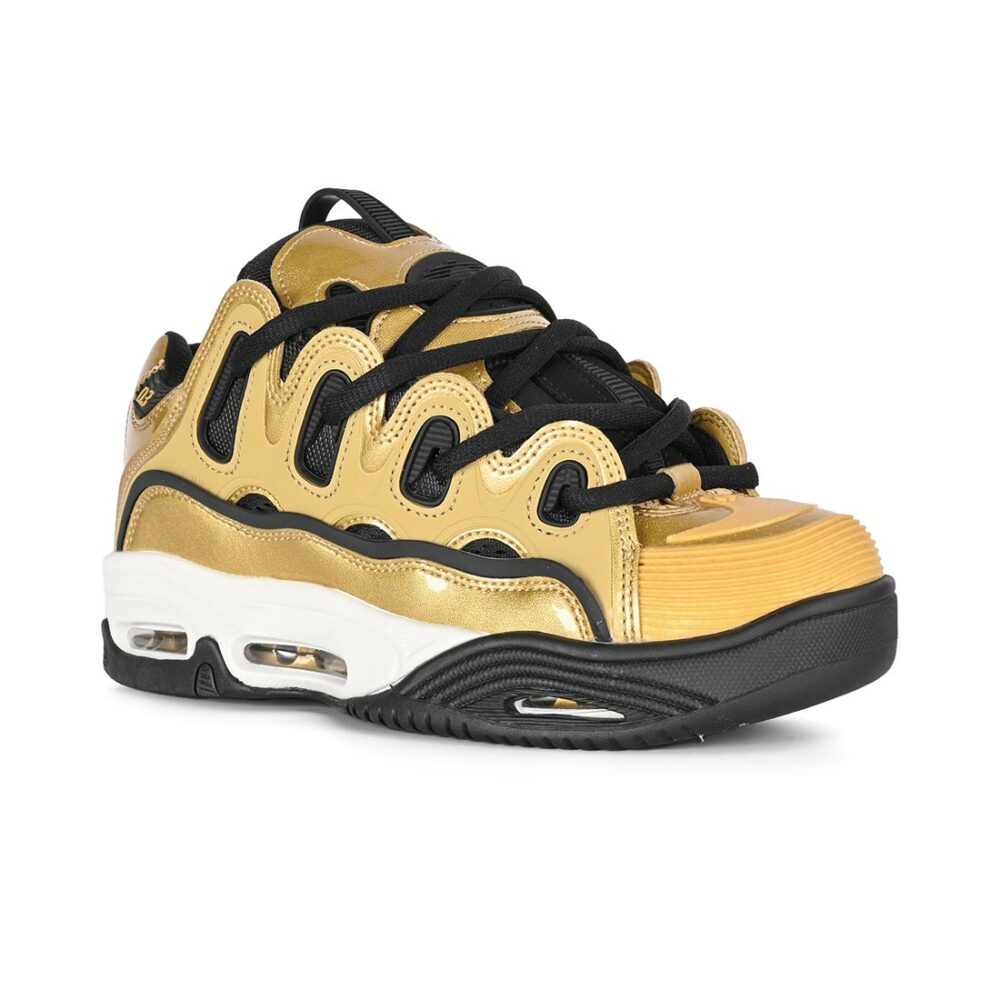 Osiris D3 2001 Skate Shoes - Gold/Black/White