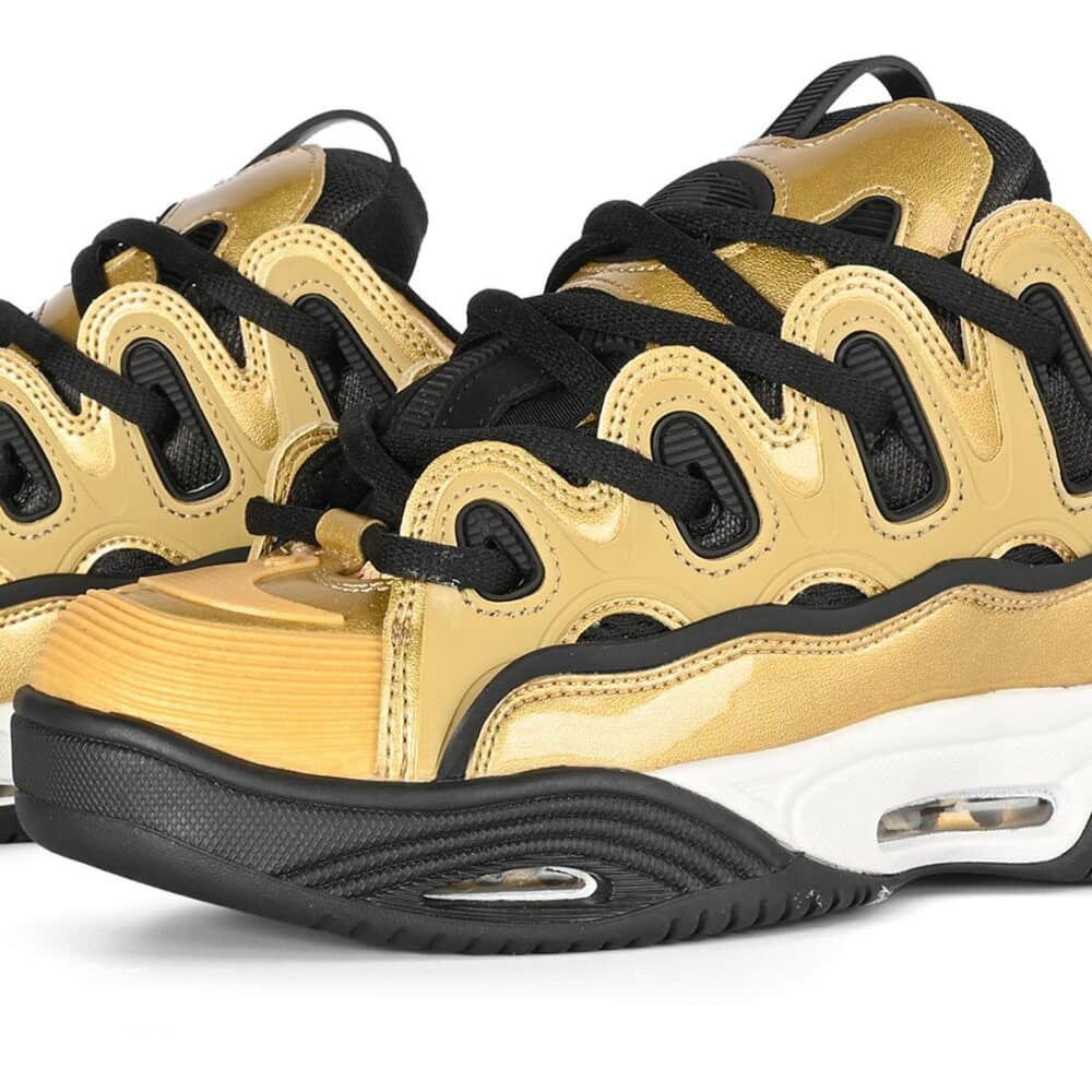 Osiris D3 2001 Skate Shoes - Gold/Black/White