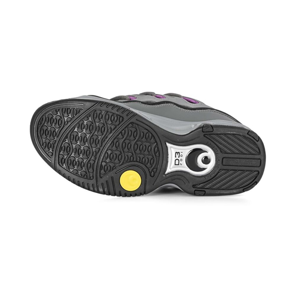 Osiris D3 2001 Skate Shoes - Grey/Purple/Yellow
