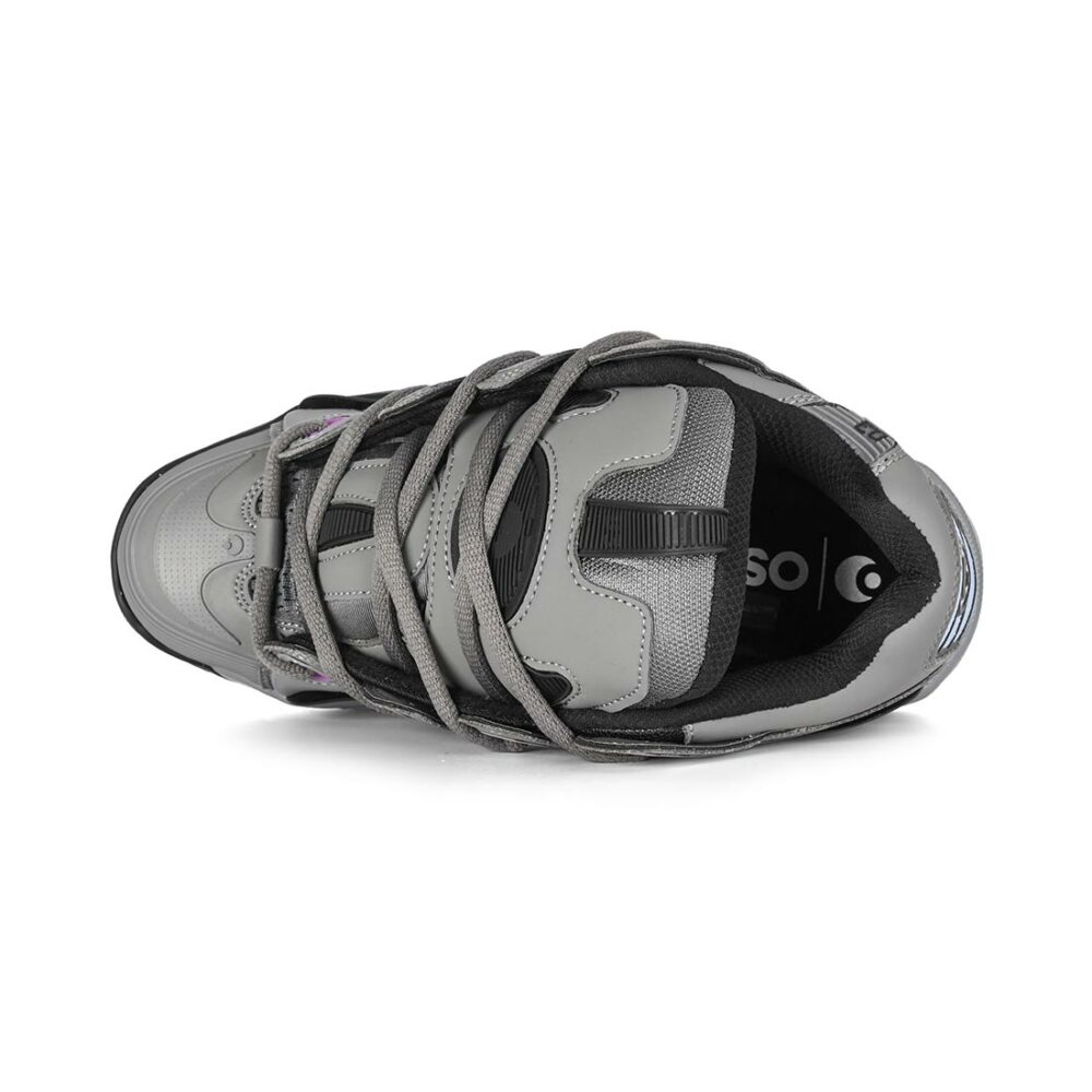 Osiris D3 2001 Skate Shoes - Grey/Purple/Yellow