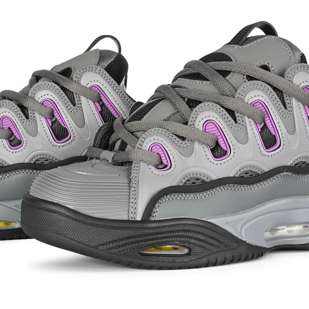 Osiris D3 2001 Skate Shoes - Grey/Purple/Yellow