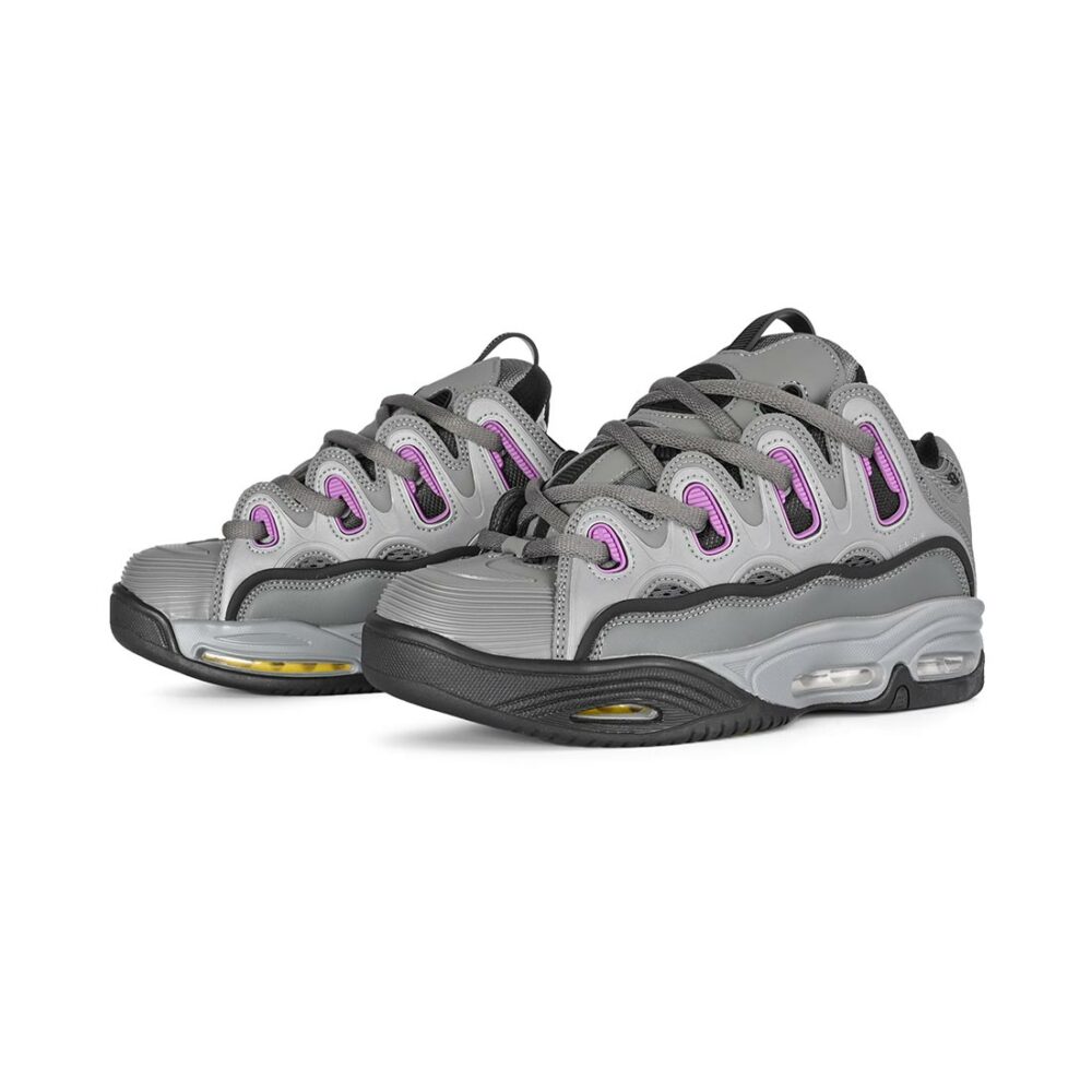 Osiris D3 2001 Skate Shoes - Grey/Purple/Yellow